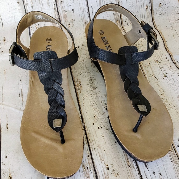 f&f tan sandals